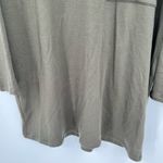 Eileen Fisher olive green pullover sweater dress tunic top chest pocket medium Photo 3