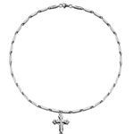 Cross Pendant Necklace for Men Women,Streetwear Punk Hip Hop Unisex Necklace Silver Photo 1