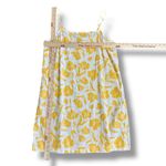 Old Navy Old Navy Yellow Floral Linen Blend Mini Dress L Adjustable Straps Sundress Photo 2