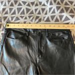 Free People  Womens Size 29 Vegan Leather High‎ Rise Long & Lean Pant in Black Photo 10