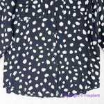 Collusion black and white dot long sleeve shirt women top, size 6 Photo 2