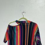 Crazy Train  Striped Cold Shoulder Top Sz L Photo 5