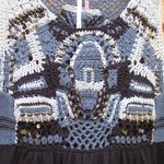 Free People Blue Crochet Knit Beaded Tank Top Photo 3