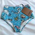 Burberry Tarnie Shark Print Monogram Two Piece SwimSuit Retail $520 Womens Photo 3