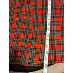 EXPRESS  Plaid 3/4 Sleeve Blouse V-Neck Quarter Zip Size Small Holiday Christmas Photo 4