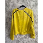 Nike Air Plus Size Yellow Full Zip Cropped Track Jacket Logo Sleeve Athleisure Photo 5