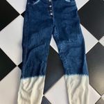 Miaou Bleached Jeans Indigo Blue & White Denim Gradient Ombré Tie Dye size 30 Photo 4