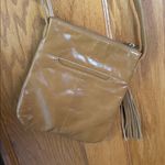 HOBO International Sarah Small Crossbody Leather Purse Tassel Tan Camel Photo 2