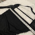 Princess Polly  Charvi Sheer Long Sleeve Ruched Minidress in Black Size 8 Photo 3