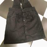 Maje Ritana Pinafore Jumper Skirt Skirtalls Strap-Detail Black Denim Overalls M Photo 6