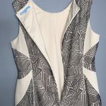 Antonio Melani Stanwick Sleeveless Khaki Geo Mesh Sheath Career Dress Size 14 Photo 7