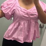 Old Navy Pink  Puff Sleeve Top Photo 0