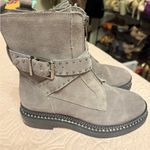Vince Camuto Gray Studded Ankle Boots Photo 0