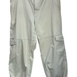 Old Navy Cream Cargo Barrel Pants Size XL High Rise Utility Parachute Jogger Photo 0