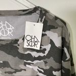 Chaser  Camo Cozy Pullover Sweatshirt Gray Medium NWT Photo 4