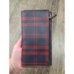 Guess Tommy Hilfiger North South Wallet Vintage 2000s Y2k Navy Red Nautical Plaid Photo 1