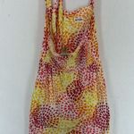 Arizona Jeans Arizona Jean Company Pattern Block Neck Tie Mini Dress Small Orange Photo 7