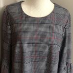 Calvin Klein houndstooth bell sleeve plaid sheath dress Photo 3