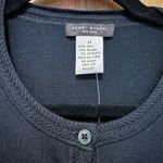 Henri Bendel NWT New York Silk Blend Basic Cardigan Black M Deadstock Photo 4