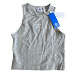 Adidas  Women's Light Gray ESSENTIALS RIBBED TANK TOP Size Small NEW Photo 5