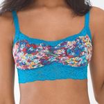 Soma  Blue Floral Lace Bralette Bandeau Bra Top Photo 1