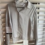 Helmut Lang NWT  Silver button up s Photo 0