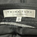 Trina Turk  Women’s Size 2 Black Cotton Blend Dressy Cuffed Shorts Photo 2