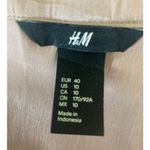 H&M Women Top 10 Taupe High Low Hem Satiny Gather Accent Disco Retro Y2K Flowy Photo 1