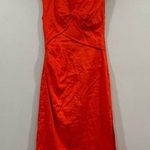 frame denim Frame Twist Front Sleeveless Dress Red Orange Small S Photo 0