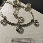 Trifari Crown Crystal Pave Necklace Vintage Silver Tone Filigree Clear Cushion Photo 8