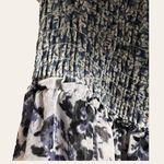 Misa  Nadia Purple Blue Strapless Floral Print Tiered Maxi Dress Size M Photo 7