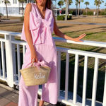 JODIFL Pink seersucker matching set  Photo 0