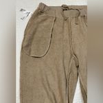 Eileen Fisher Tan Track Pants High-Waisted Straight Leg 100% Organic Cotton Photo 11