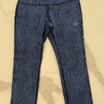 Nike  Dri-Fit Zen Epic Running Crop Leggings Women’s Large Blue Abstract Athletic Photo 0
