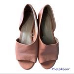 Anthropologie Anthropology Peep Toe Flats Orange Leather size 8 Photo 2