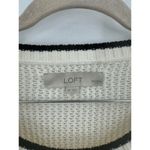 Loft Sweater Women Medium Petite Ivory Bell Sleeve Bow Knit Chic Minimalist Boho Photo 2