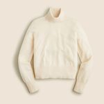 J.Crew  Cashmere Shrunken Turtleneck Sweater Classic Cream Ivory Womens XL Photo 1