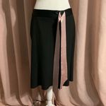 The Limited Y2k  Black Pink Midi Skirt with Satin Bow - Size 4 Photo 2