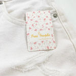 Free People  Makai Cutoff Short White Denim Distressed Size 24 NWT Photo 8