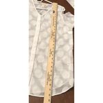 Chico's  Textured Polka-Dot Cold-Shoulder Optic White Top Shirt Blouse Size 1 Med Photo 6
