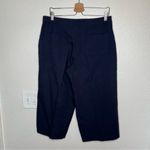 AnotherEight london navy blue high waisted wide leg dress pants capris size 14 Photo 7