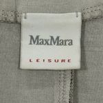 Max Mara  Leisure Tunic Top Long Sleeve V Neck Jersey Gray Zip Medium Quiet Luxury Photo 5
