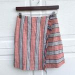 Anthropologie  Vanessa Virginia Womens Skirt Stripe Stripe Fringe Wrap 2 Photo 0