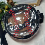 Clear Baseball Design Crossbody Bag Black Photo 0