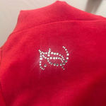 Juicy Couture ✨ Plus Size JC Bling Velour Red Sz 2X Pants✨ Photo 8