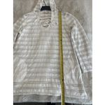prAna  Top Womens Large Brown Striped Gauzy Hooded Pullover Tie Waist Pocket‎ Photo 10