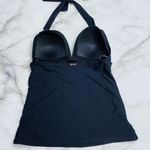 Calvin Klein Black Halter Tankini Top Size XS Ruched Slimming UV Protection New Photo 3