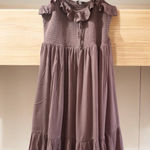 Mauve Maxi Sundress with Square Neck Purple Size L Photo 0