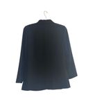 Karen Scott Women’s Lined Jacket Blazer Black Size 8 Pointed Collar Vintage Photo 1