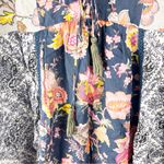 Anthropologie Lilka Trapeze Floral Boho Patchwork Peasant Tassel Tie Dress Large Photo 8